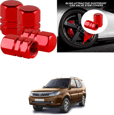 PRTEK Aluminium Tyre Valve Cap for Car(Hexagon)