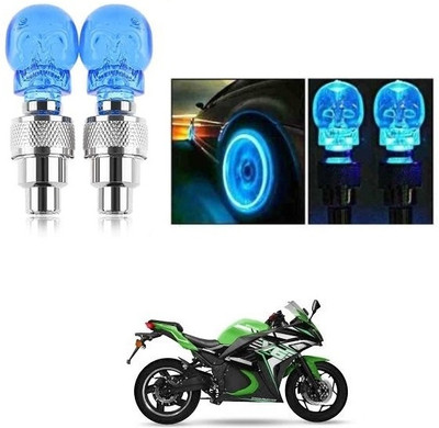 PECULIAR ZONE Plastic, Steel Tyre Valve Cap for Bike, Car(Skull)