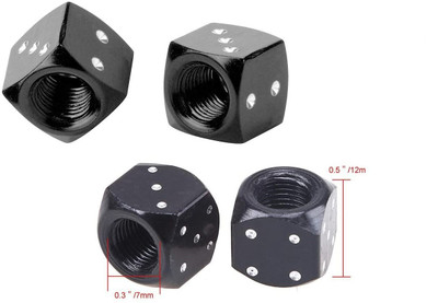 CARTMAN Aluminium Tyre Valve Cap for Car, Bike(Dice)