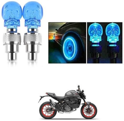 QUIRKY ZONE Plastic, Steel Tyre Valve Cap for Bike, Car(Skull)