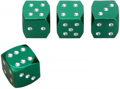 Campark Aluminium Tyre Valve Cap for Car, Bike(Dice)