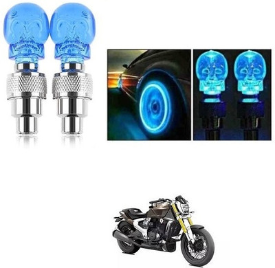 QUIRKY ZONE Plastic, Steel Tyre Valve Cap for Bike, Car(Skull)