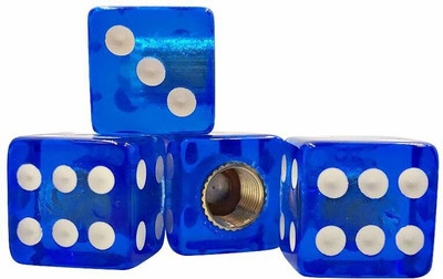 CARTMAN Aluminium Tyre Valve Cap for Car, Bike(Dice)