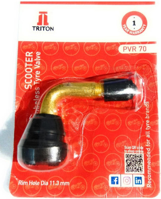 TRITON Brass Tyre Valve Cap for Car, Bike(Square)