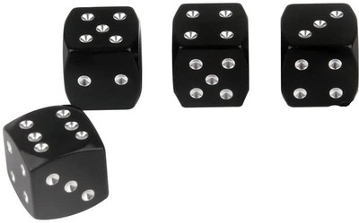 CARTMAN Aluminium Tyre Valve Cap for Car, Bike(Dice)