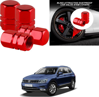 PRTEK Aluminium Tyre Valve Cap for Car(Hexagon)