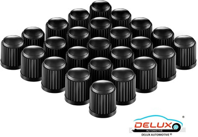 DELUX AUTOMOTIVE Plastic Tyre Valve Cap for Car, Bike(Round)