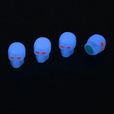 AVX Plastic Tyre Valve Cap for Car, Bike(Skull)