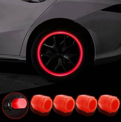 KGN BEAUTY Plastic Tyre Valve Cap for Car(Cylinder)