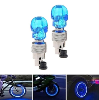 AccessoriZoid Plastic Tyre Valve Cap for Bike(Skull)