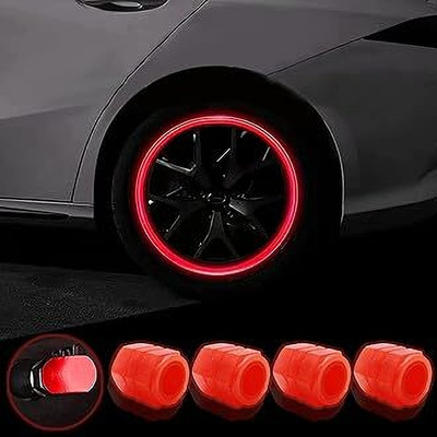 dhruvhub Plastic Tyre Valve Cap for Car(Cylinder)