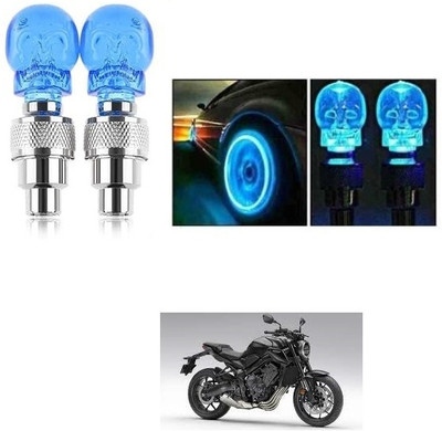 QUIRKY ZONE Plastic, Steel Tyre Valve Cap for Bike, Car(Skull)