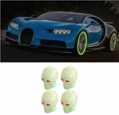 Mr fix Plastic Tyre Valve Cap for Car(Skull)