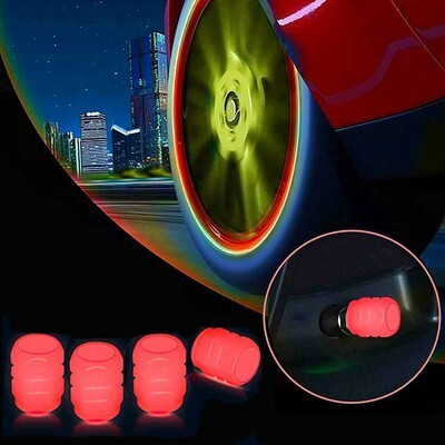 dhruvhub Plastic Tyre Valve Cap for Car(Cylinder)