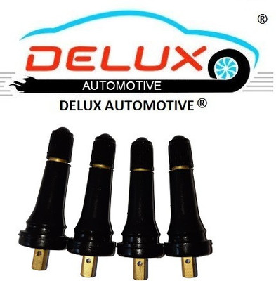 DELUX AUTOMOTIVE Brass Tyre Valve Cap for Car(Round)