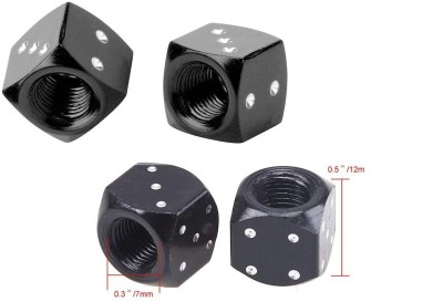 CarEempire Aluminium Tyre Valve Cap for Car, Bike(Dice)