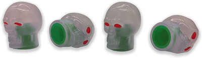NANDI MART Plastic Tyre Valve Cap for Car(Skull)