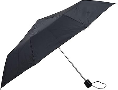 K.C. PAUL & SONS Raj 3 Fold Black Umbrella(Black)