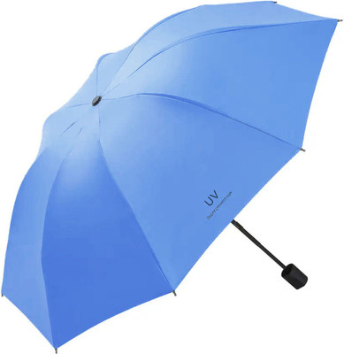 Bizarro.in 4 Fold Straight Handle Black Coated Foldable Outdoor Umbrella for Boys & Girls Umbrella(Violet)