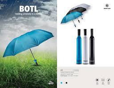 Cravico Wine Bottle Umbrella Windproof Double Layer Compact Umbrella A42 Umbrella(Multicolor)