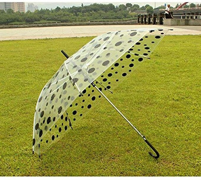 HomCartell Polka Dot Pattern Umbrella with Lightweight and Portable Design, Strong Umbrella Umbrella(Transparent)