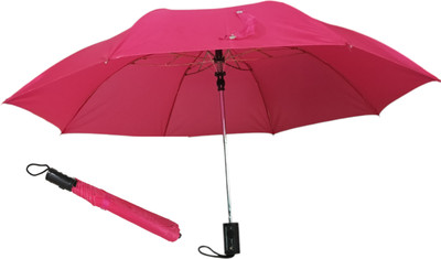 LAKSHMINARAYAN SALES 1Pcs 2 Fold 21 Inch Auto Open Umbrella Use for Rain Monsoon Sunlight Windproof Umbrella(Pink)