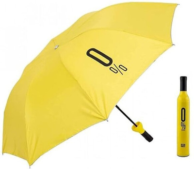 Froska Bottle Umbrella Windproof Double Layer Compact Umbrella with Bottle Cover Umbrella(Yellow)
