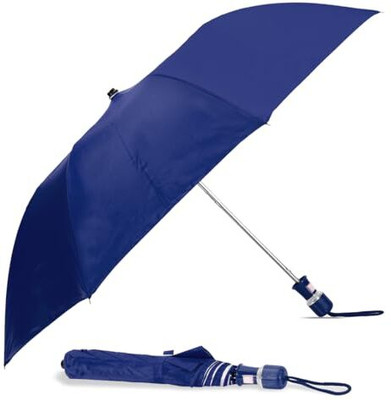 BTfash Round Handle 2 Fold Navy Blue Umbrella(Blue)