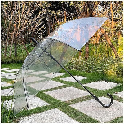 LILA ENTERPRISE Stay Stylish in the Rain with This Elegant and Practical Transparent Dome Umbrel Umbrella(Transparent)