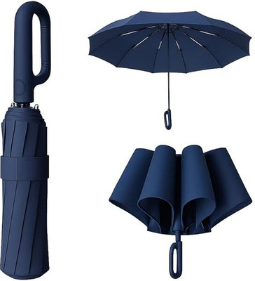 Tazomi UV protection outside down design 3-fold Automatic Open Travel Umbrella(Blue, Black, Brown)