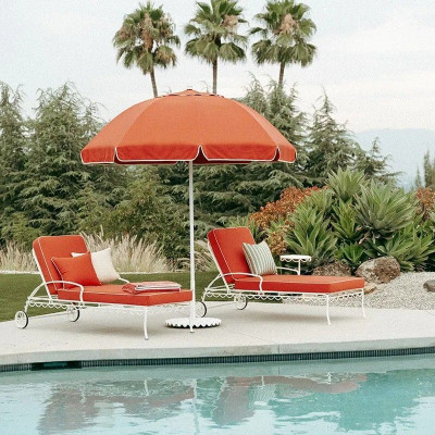 RAINVIBE Garden Umbrella Waterproof 7ft Cantilever UV Protection Windproof Umbrella(Orange)