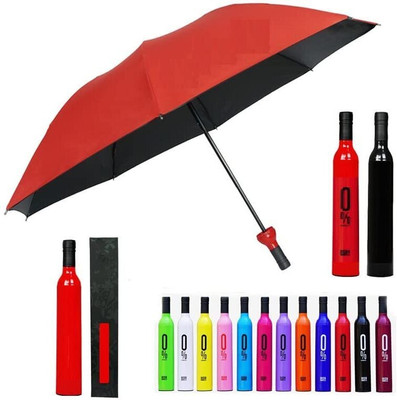 SBTs Windproof Double Layer Umbrella with Bottle Cover Umbrella (Multicolor) Umbrella(Multicolor)