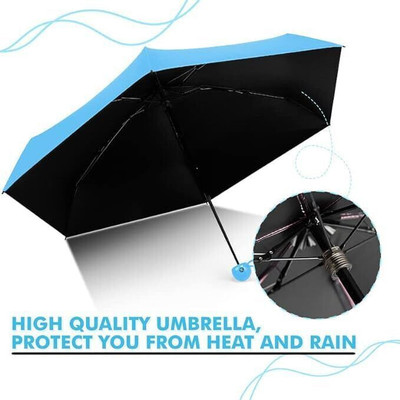 HomCartell Foldable Mini Cute and Small Capsule Design Umbrella Umbrella(Blue)