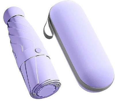 Pamidhar Travel Compact Magic Umbrella with Case 2 Fold Umbrella for UV & Rain Umbrella Umbrella(Purple)