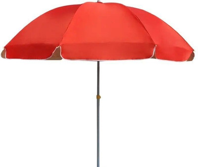 GREEN BIRD Garden Umbrella Waterproof 7ft Center Pole UV Protection Umbrella(Red)
