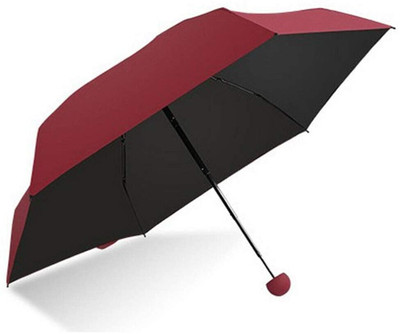 Xydrozen Capsule Umbrella with Cute Capsule Case-CIU-24 Umbrella(Maroon)