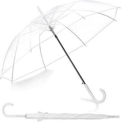 CONTACTS Unisex Windproof Auto Open/Close Portable Travel Umbrella(Transparent)
