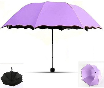 GOPINATH AUTOLINK Beautiful Travel Magic umbrella, Water Contact Gets Pattern Automatically Umbrella(Purple)
