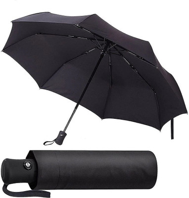 MH Creation Umbrella for Men and Women 3 Fold with Auto Open and Close 43 Inch Large Umbrella(Black)