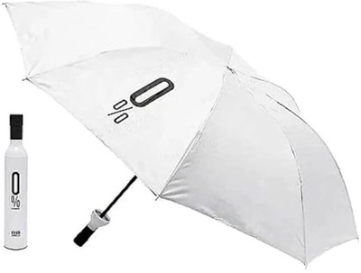 Froska Bottle Umbrella Windproof Double Layer Compact Umbrella with Bottle Cover Umbrella(White)