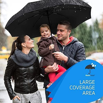 Dfasion Auto open and close umbrella to use a rain 33 Umbrella(Black)