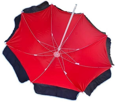 RAINVIBE Premium Garden Umbrella UV Protection 42in Cantilever Poolside Umbrella(Red)