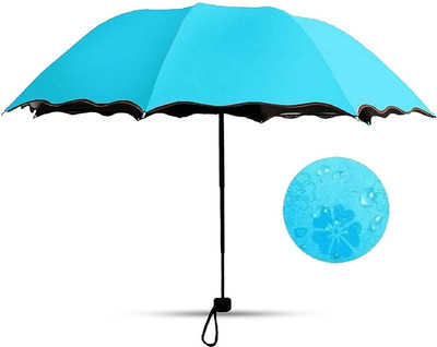 Vamigo ® LAU-66 Changing Secret Blossoms Umbrella Occur with Water Magic Print Umbrella(Blue)