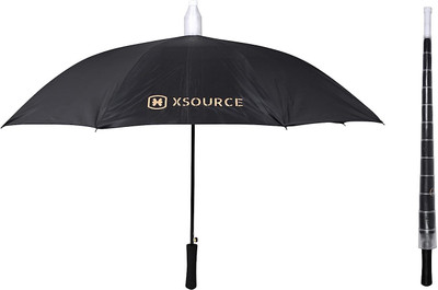 SHOPFORK New Kargil Cup 23 Inch Straight Umbrella For Men & Women UV Protection Umbrella Umbrella(Black)
