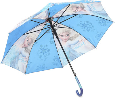 CITIZEN Frozen Printed Auto Open 8 Aluminium Ribs UV Coated Windproof Umbrella(Blue)