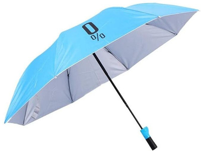RECTITUDE Windproof Double Layer Umbrella with Bottle Cover Umbrella for UV Protection Umbrella(Blue)