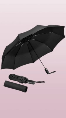 keskriva 3 Fold with Auto Open and Close Umbrella__42 Umbrella(Black)