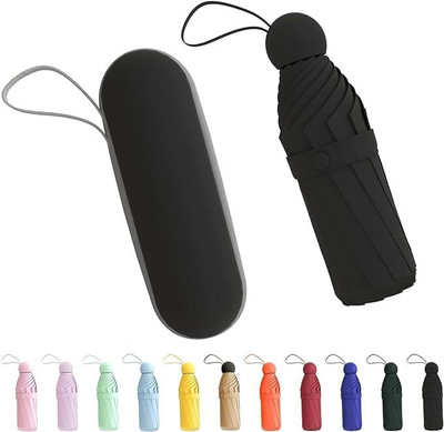 zellusty Mini Umbrella with Case (Manual Open) Compact Travelling Umbrella Umbrella(Multicolor)