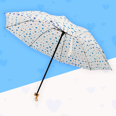 Fun Fusion Premium Heart Print 3 Fold Sun & Rain Umbrella for Boys & Girls, Color May Vary Umbrella(Multicolor)