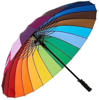 ASTRELLA ARUG_Rainbow Color Windproof Umbrella Umbrella(Multicolor)